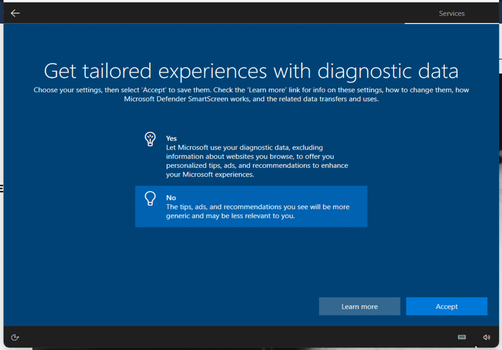 Get tailored experiences from Microsoft