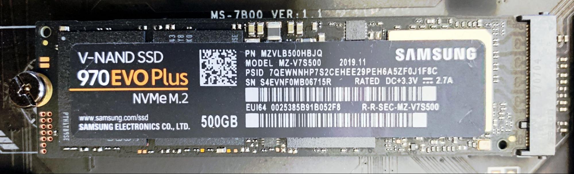 500GB M.2-size SSD