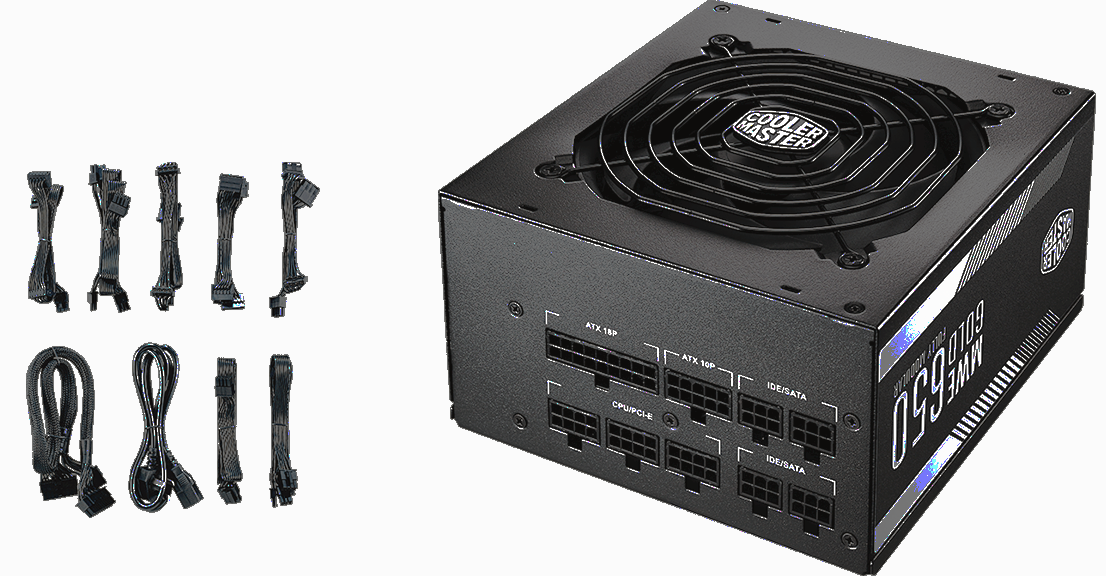 A modular PSU with pluggable cables