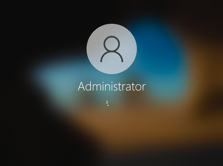 A screenshot of the screen that reads Administrator.