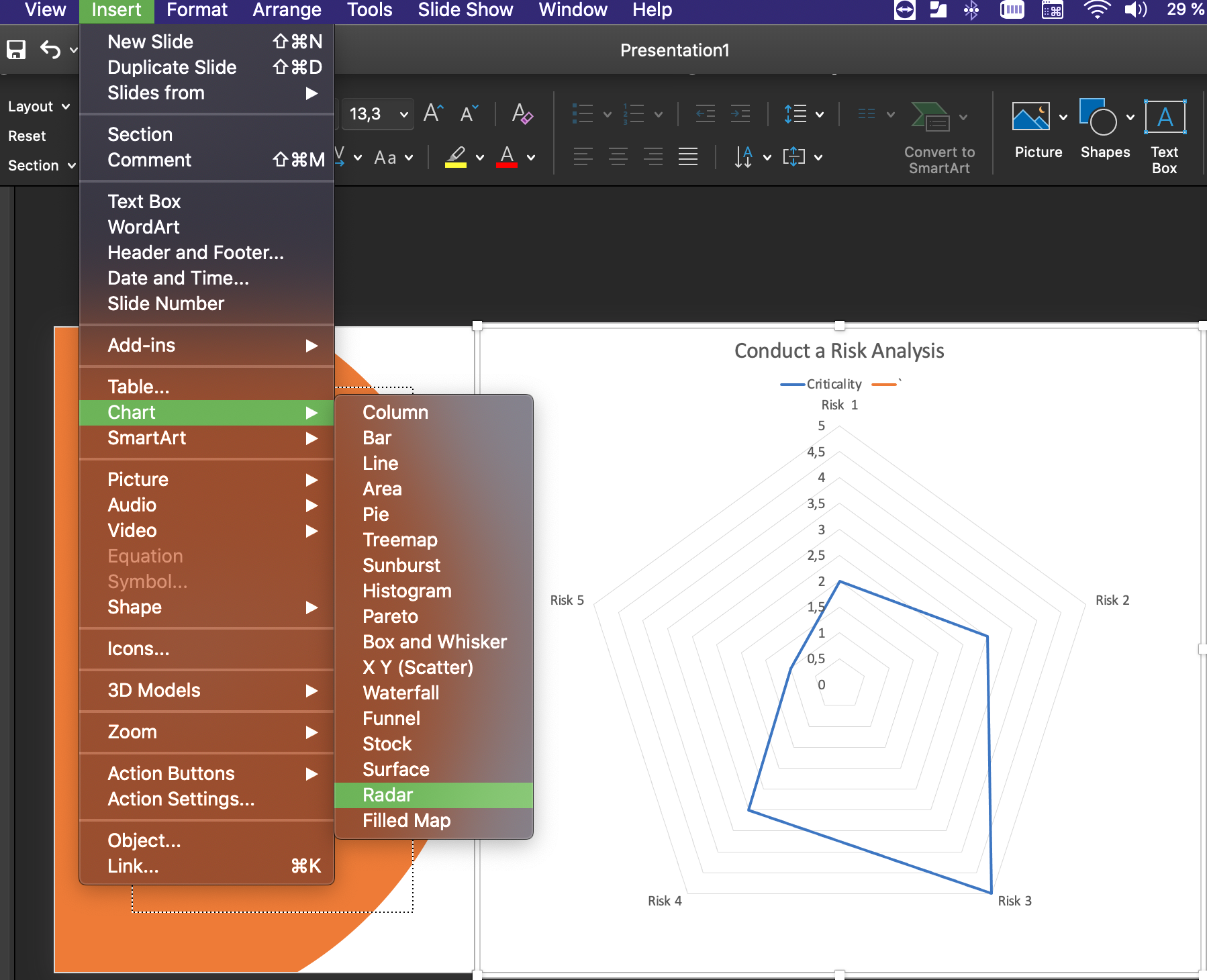 Screenshot of a diagram on Powerpoint