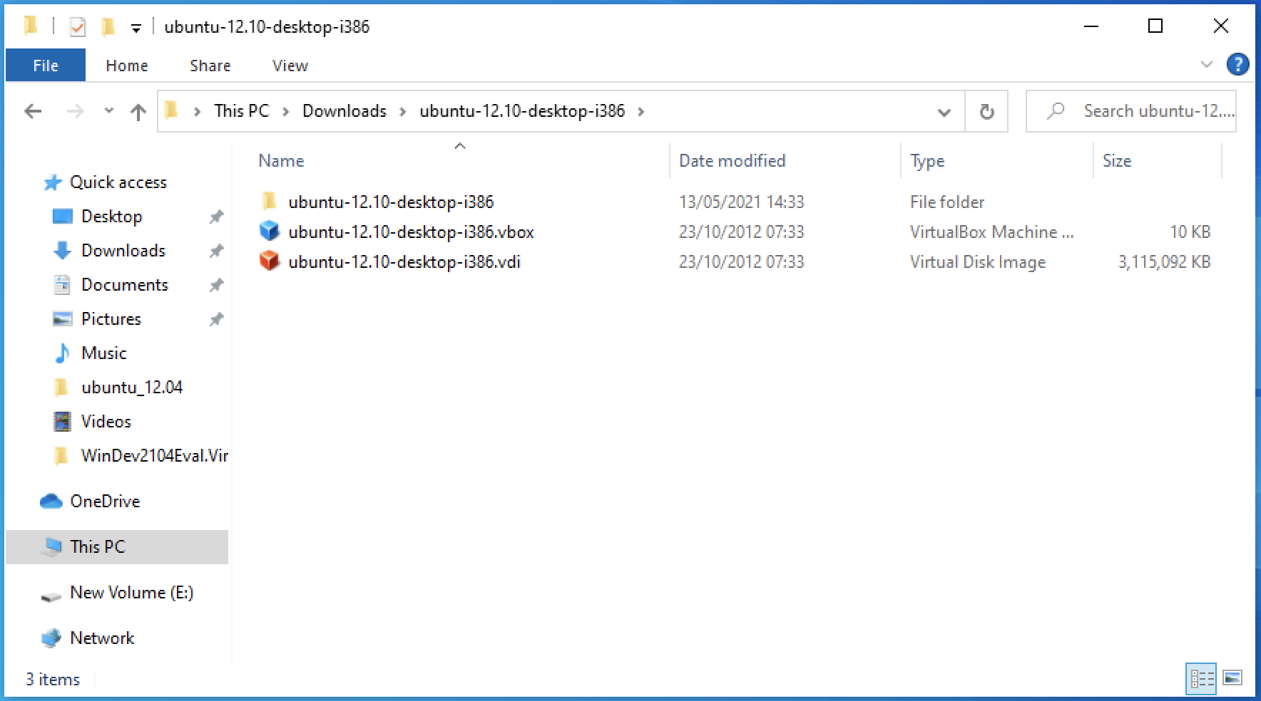 The ubuntu files in the download tab