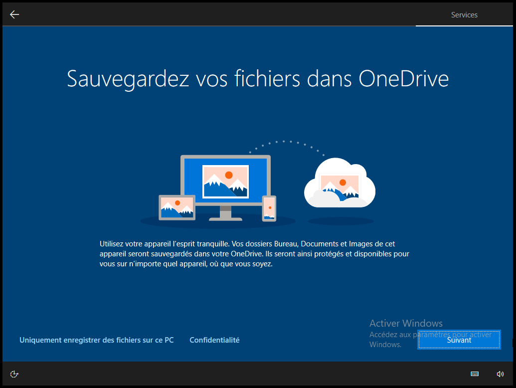 ajouter votre OneDrive pour sauvegarder vos fichiers