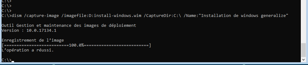 une notification indiquant que votre installation a réussi