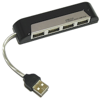 Hub USB 4 ports. Source : Qurren, Creative Commons Attribution-Share Alike 3.0 Unported