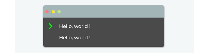 Le résultat de votre Type Unit en Kotlin s'affiche : Hello, world ! Hello, world !
