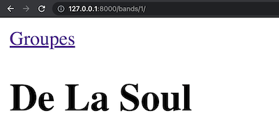 En haut de la page De La Soul se trouve le mot Groupes, avec un lien hypertexte.