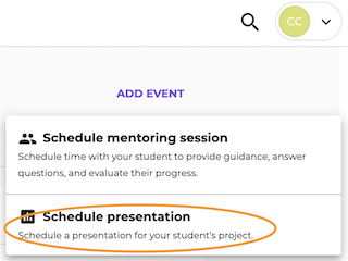 Scheduling a project presentation