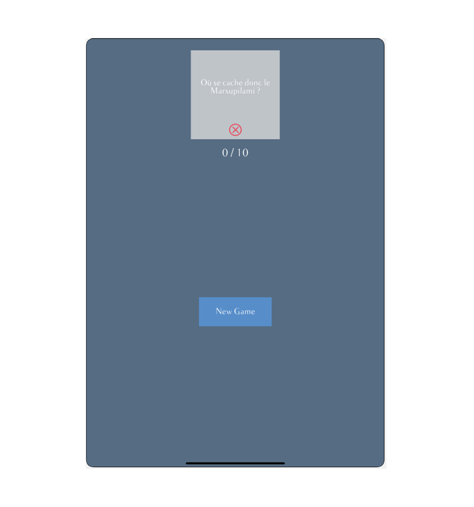 Pour l'instant, OpenQuizz s'affiche trop petit sur un écran iPad