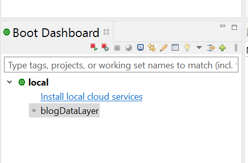 Le Boot Dashboard liste les projets disponibles au sein de l’IDE, et permet d’exécuter une série d’actions comme “Start or restart” ou bien “Stop”.
