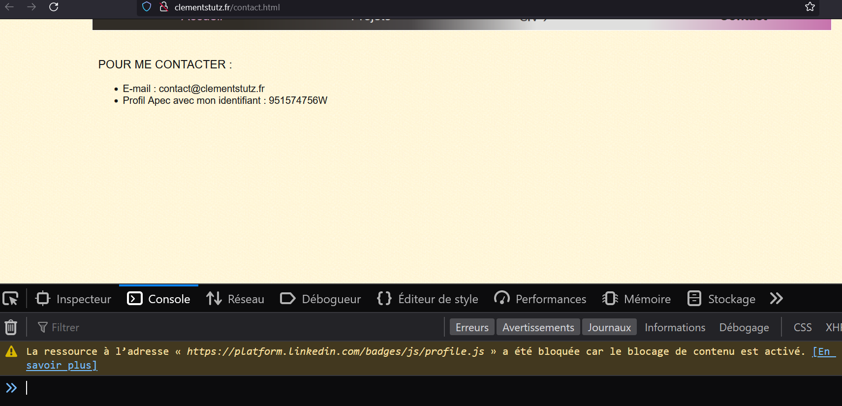 [Résolu] Le javascript de LinkedIn ne s'exécute pas - En local pas de ...