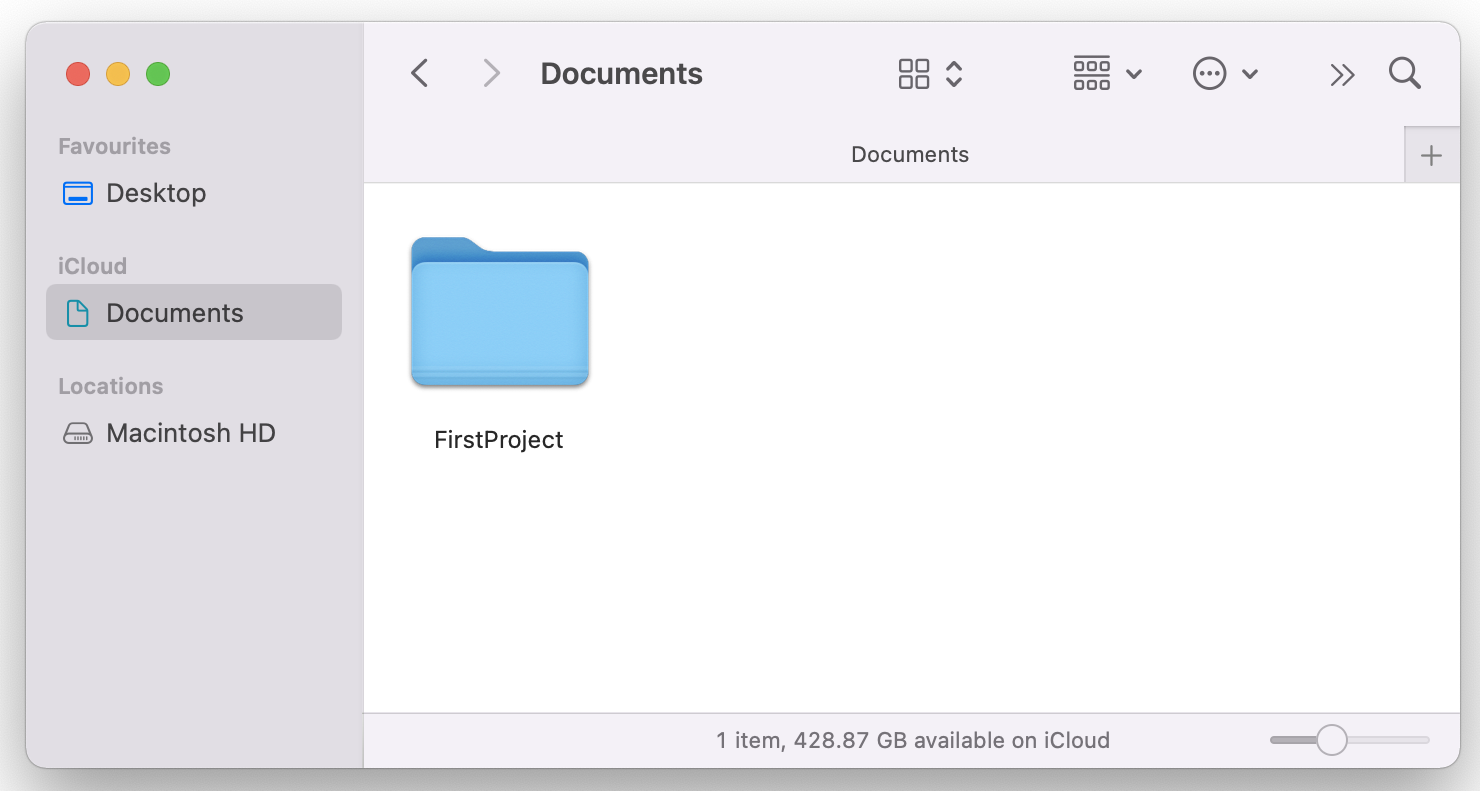 Folder creation on MacOS