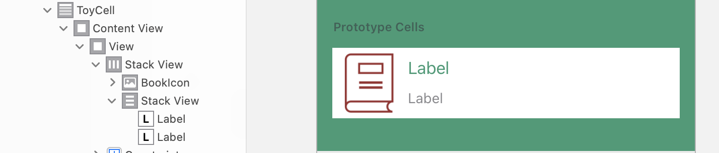 Le Prototype Cells avec l'icône