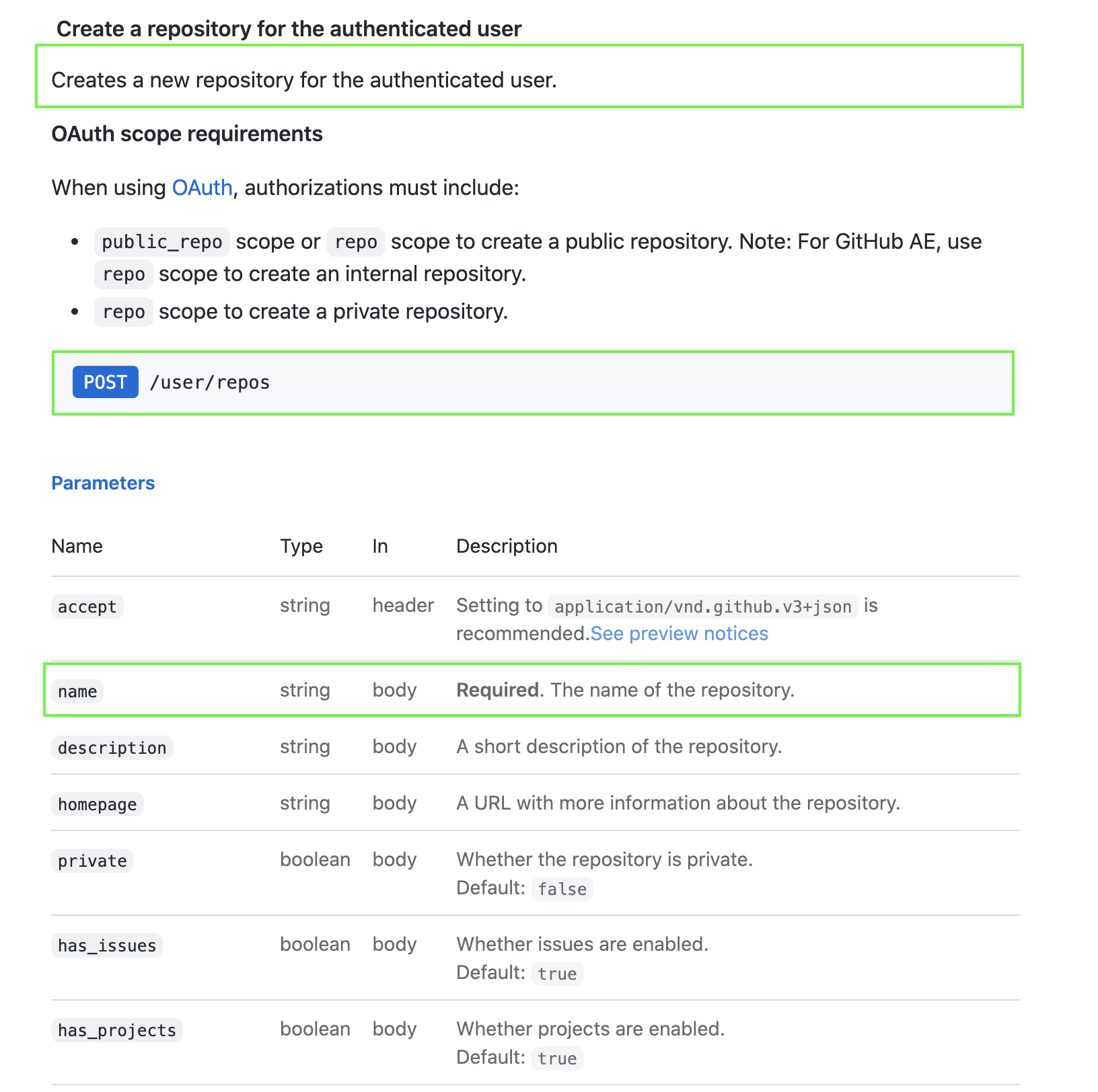 3 elements are framed in green in the documentation: - Top, the message, then the instruction