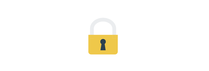 A lock illustrates the protection needed for sensitive data