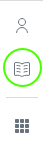 In the middle, the knowledge icon, illustrated by an open book, is circled.