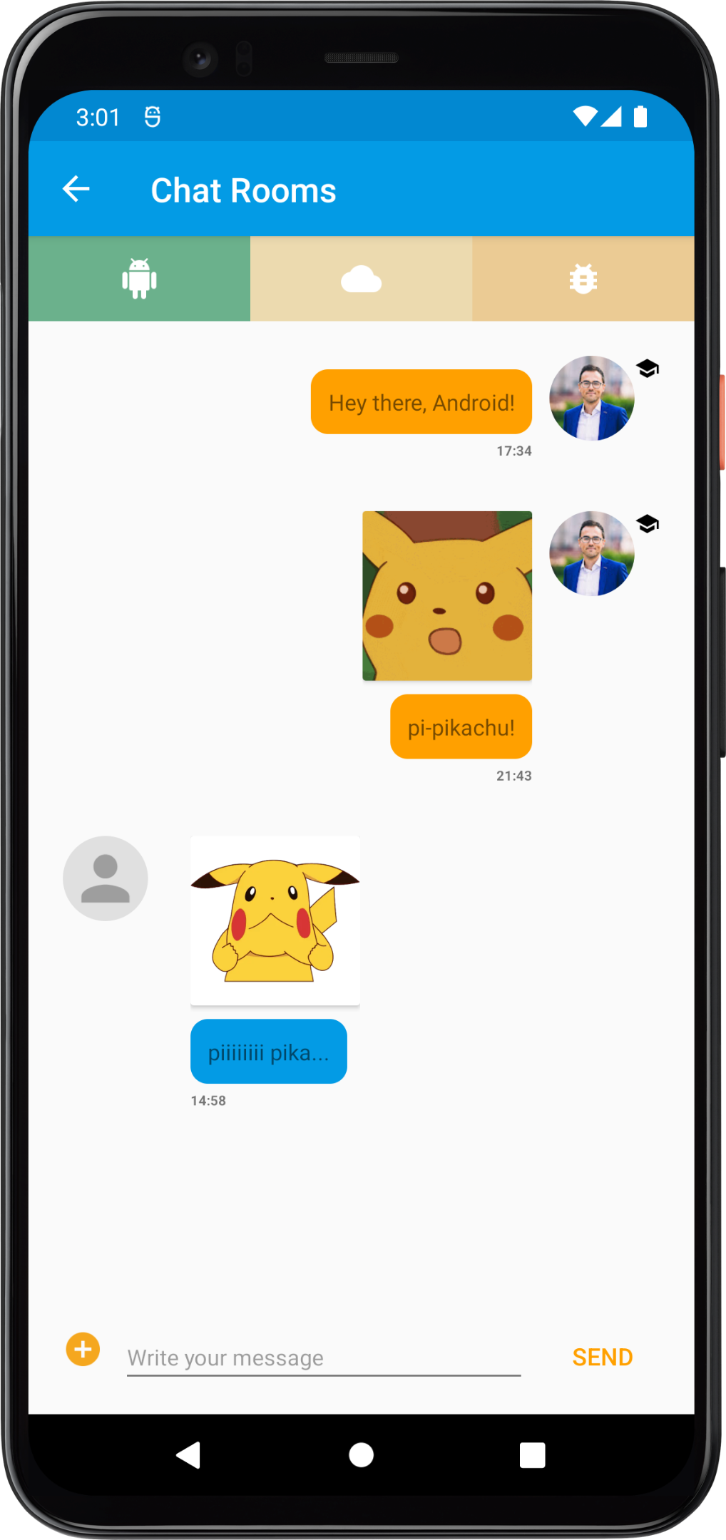 Org app chat HTML Chat