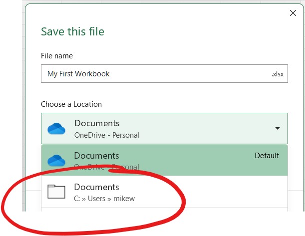 The “Save this file” dialog box.