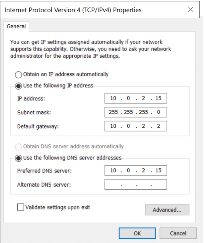 Configuring your DNS server as the DNS server of your server