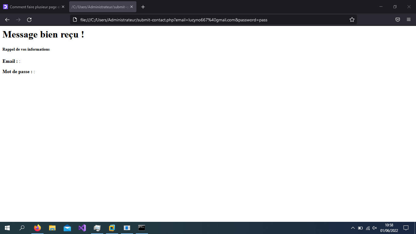 Comment Garder Des Données D'un Formulaire Sur Plusieur Page