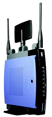 Photo of a Linksys WRT-300N router
