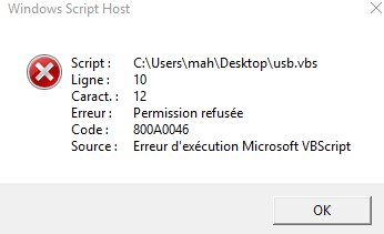 Script VBS - Permission refusée par MathieuRatiamanana - page 1 ...