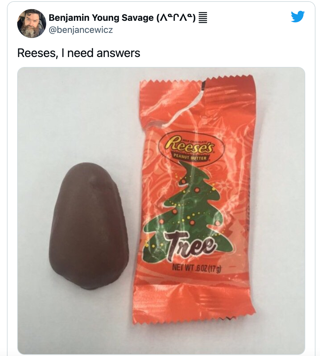 Tweet about Reese’s Christmas tree treat