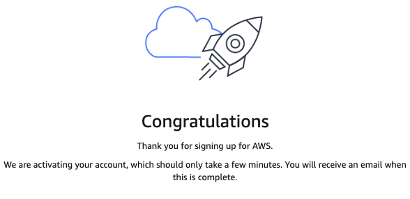 Your AWS account has been created!