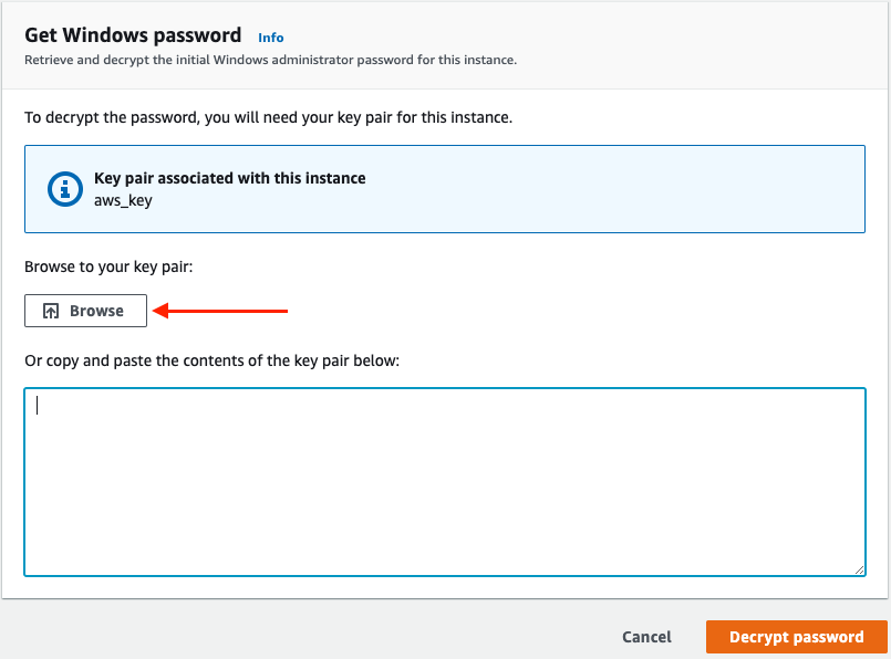 Decrypting the password