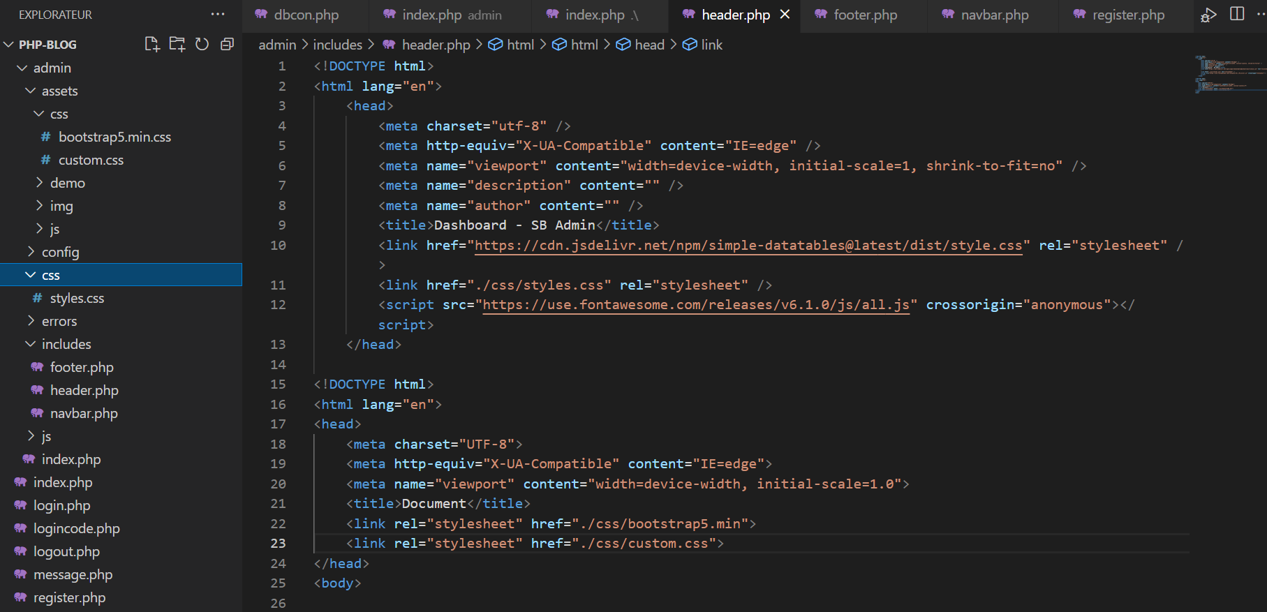 redirection header redirection entre fichier et dossier par