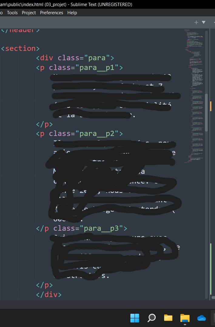 Le code HTML