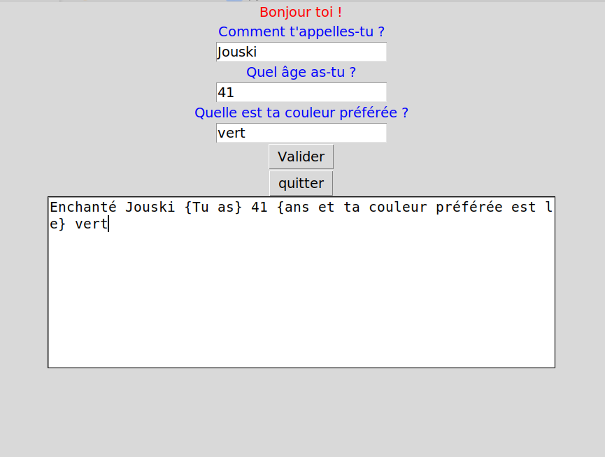 Tkinter - utiliser les saisies utilisateur par ArnaudJouski - page 1 ...