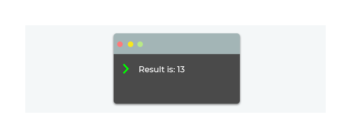 Le résultat de votre condition en Kotlin s'affiche : Result is : 13