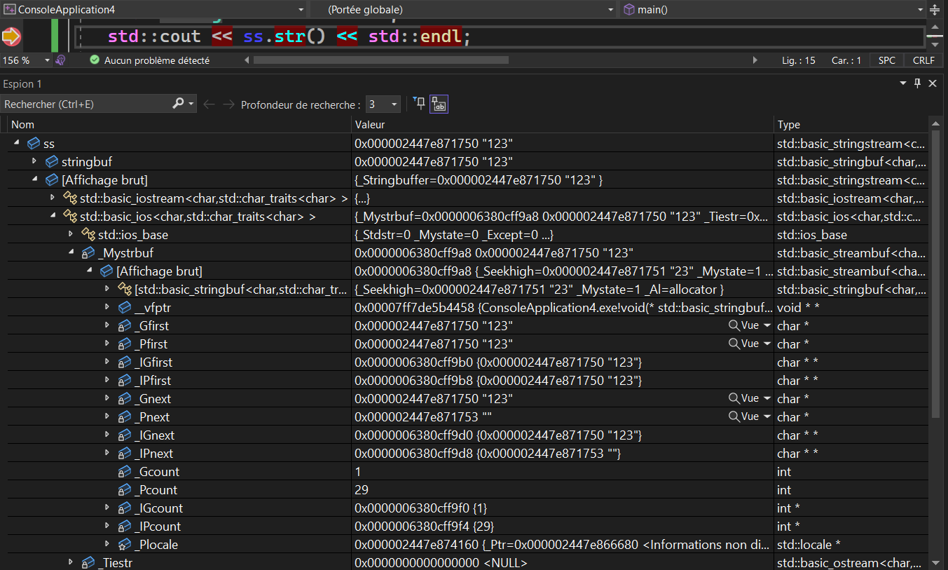 Comment afficher le contenu d'un stringstream ? par Autechre page 1