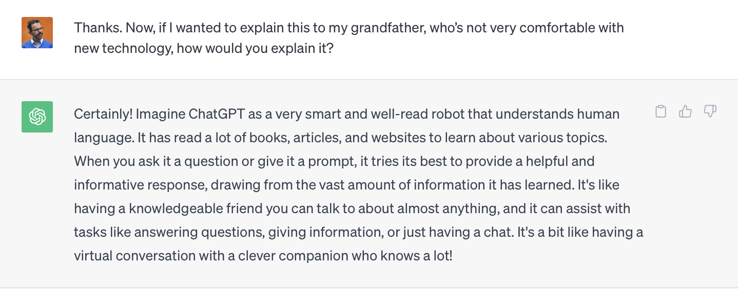 Screenshot showing the conversation on the ChatGPT website. ChatGPT has changed its response for my grandfather!