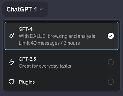 Screenshot showing how to activate the Plus plan of ChatGPT