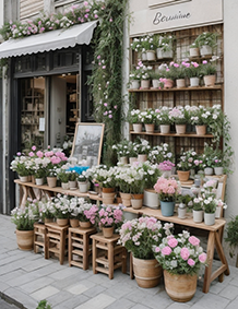 Une boutique de fleurs