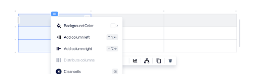 A screenshot of adding columns to the table