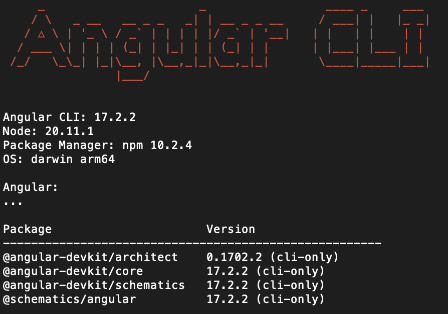Le CLI d'Angular affiche une version 12.2.10 pour une version Node 14.18.1