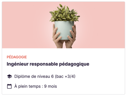 Le parcours Ingénieur responsable pédagogique