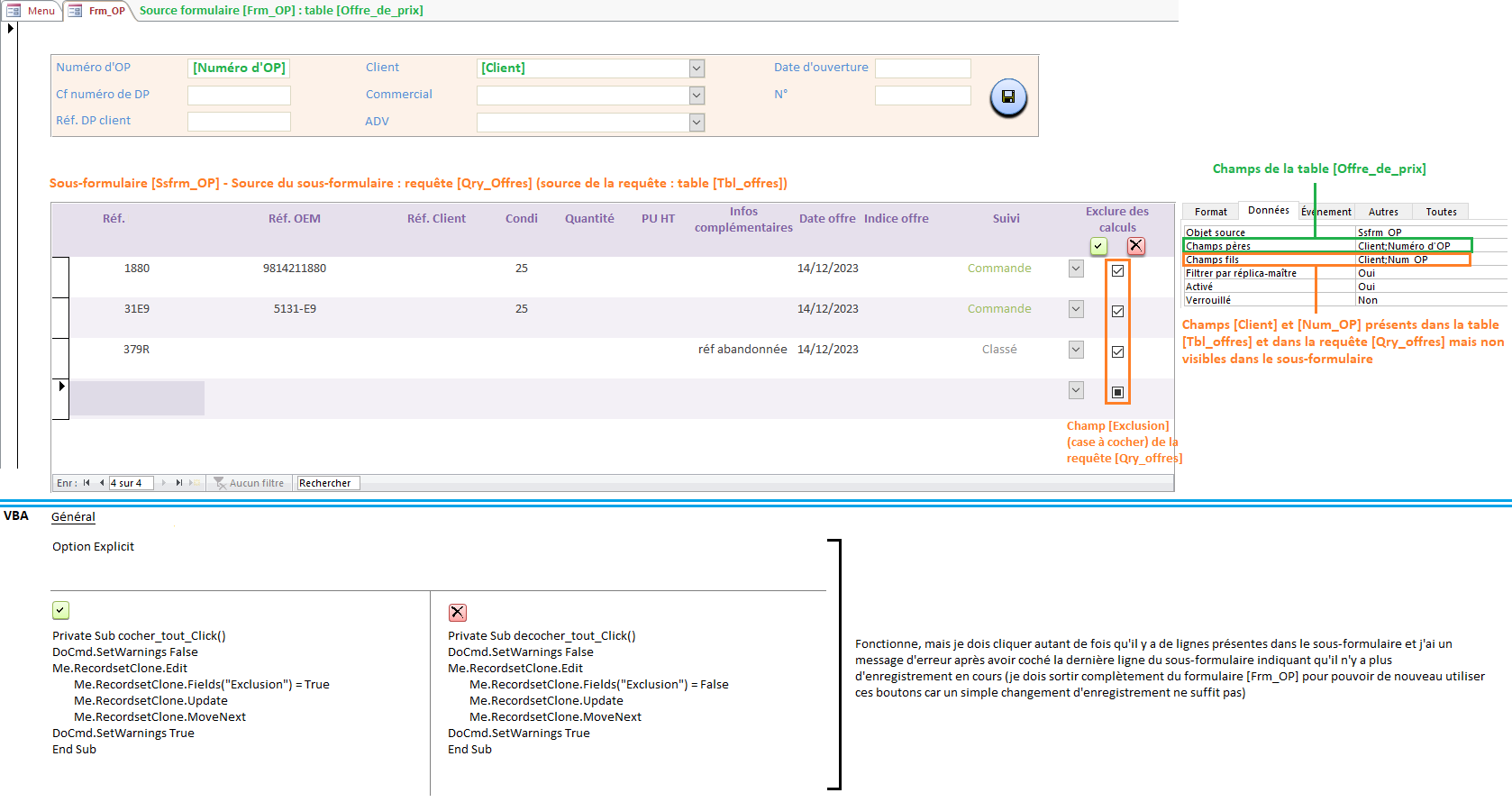 Formulaire Access