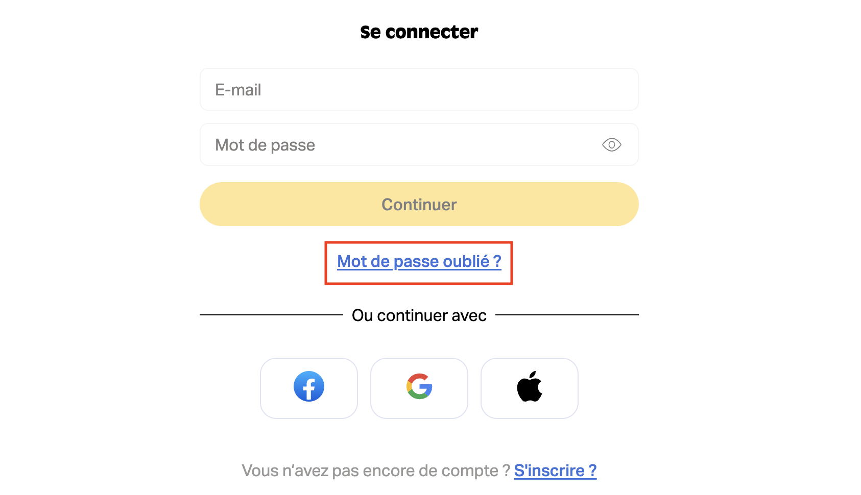 Se connecter à son compte La Fourche