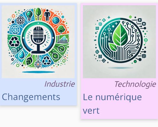 La zone pour le podcast Industrie Changements n'est pas alignée avec celle pour le podcast technologie Le numérique vert.