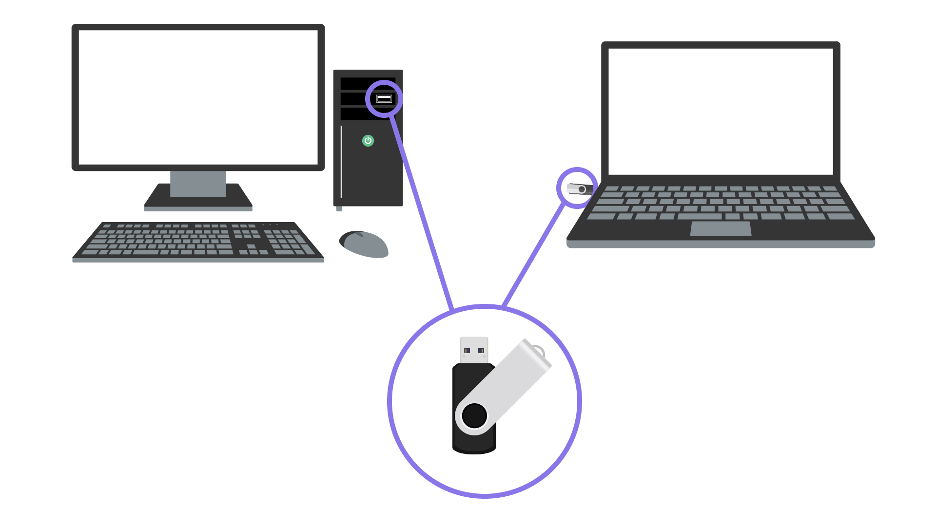 La clé usb est un périphérique d'entrée et de sortie