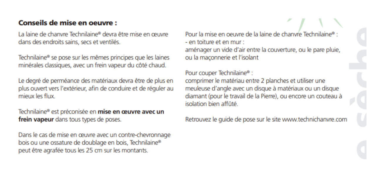 Conseils de mise en oeuvre
