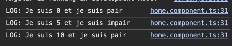 La méthode est bien appelée pour chaque émission