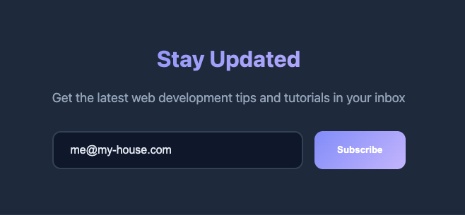 L'adresse mail apparaît dans le input