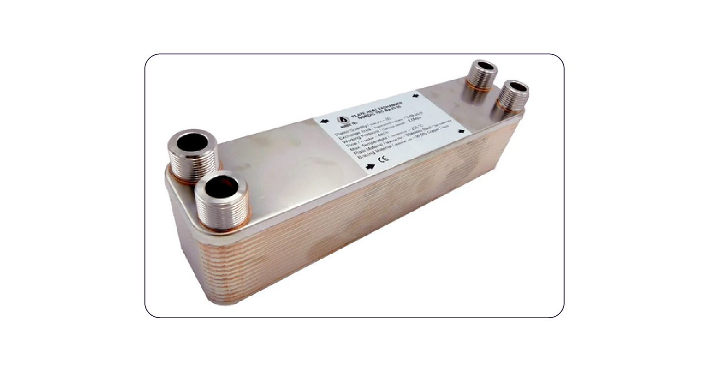 Photographie d'un échangeur à plaque