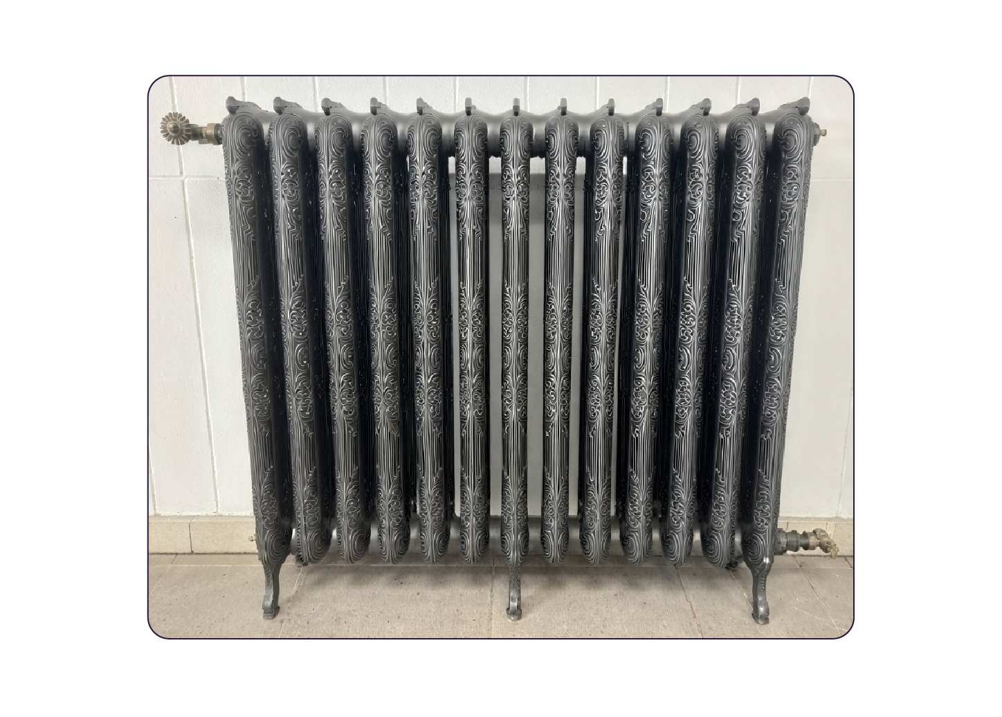Photographie d’un radiateur en fonte