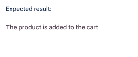 Exemple d'un résultat attendu unique